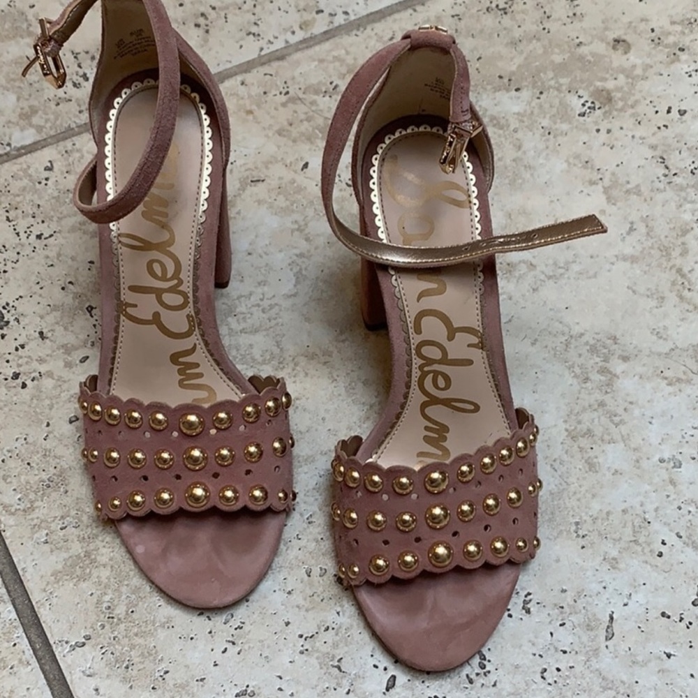 SALE!! Sam Edelman Dusty Rose Suede Block Heel